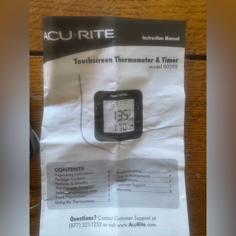 AcuRite Touchscreen Thermometer & Timer - Picture 3 of 4